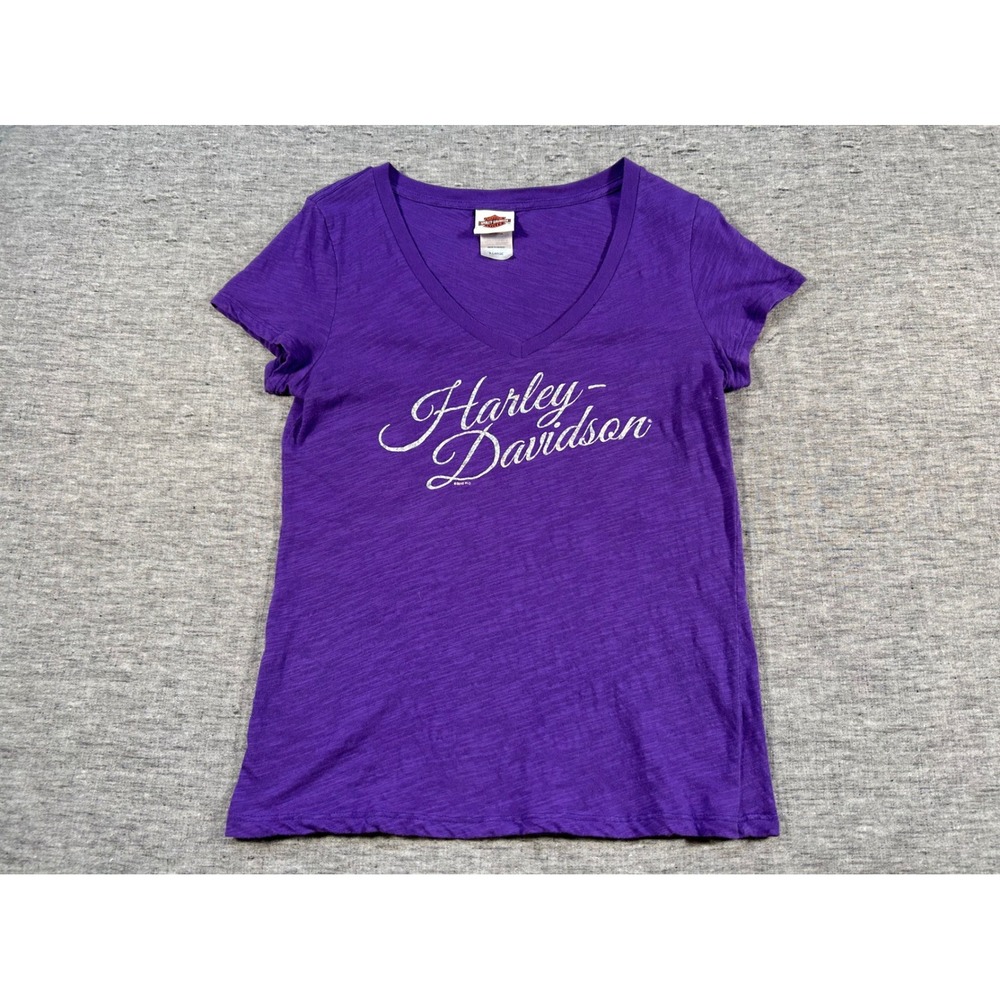Harley Davidson Motorcycles Shirt Womens Extra Large V-Neck Monterey California